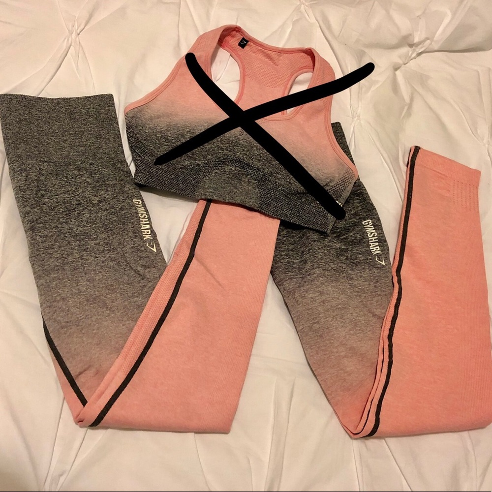 Ombré gymshark charcoal to pink two pairs